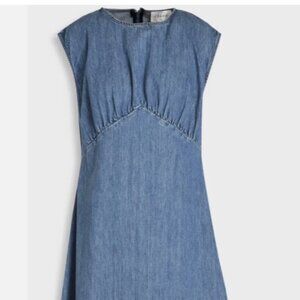 NWT Frame Women’s Asymmetric Denim Eugenia Midi Dress MSRP 398